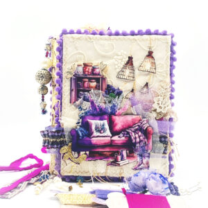 Purple vintage aesthetics handmade junk journal Journals Trinketz