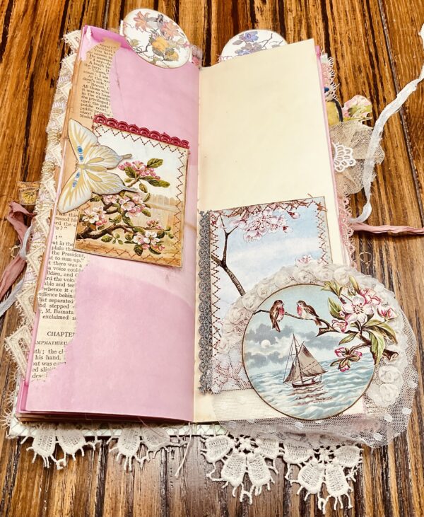 Cherry Blossom Junk Journal Hardcover Trinketz 5