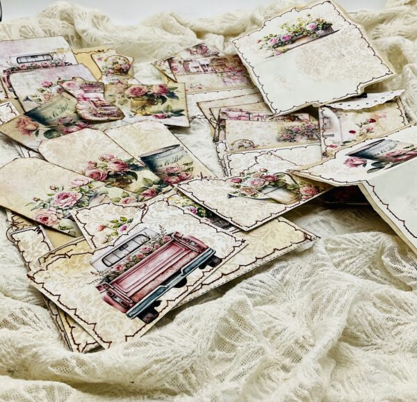 Handmade shabbychic Junk Journal Ephemera Ephemera Packs Trinketz 5