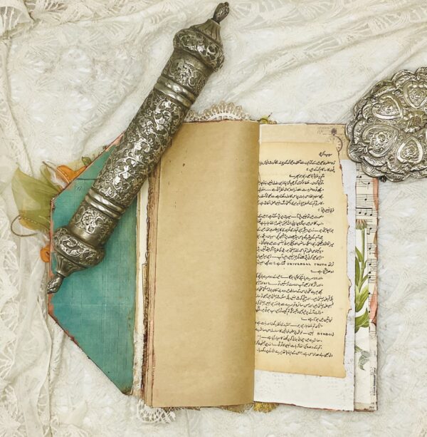 Vintage Bird-Themed Tall Junk Journal with Gold Embroidery Journals Trinketz 7